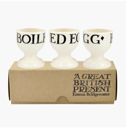 Emma Bridgewater 3 x ggkoppar Black Toast