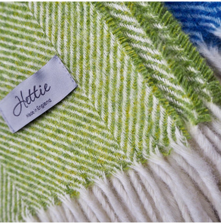 Pld Hettie Herringbone Green, 185 x 140 cm