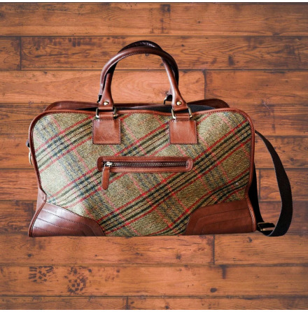 Tailor Holdall - Grn Tweed/Brunt Lder