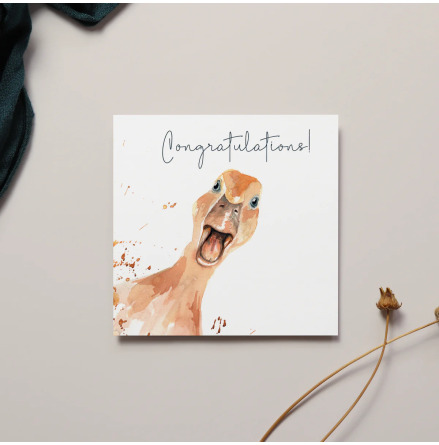  Congratulations! Duck  Greeting Card