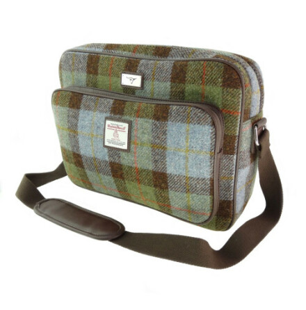 Messenger bag &quot;Bowmont&quot; i Harris Tweed - MacLeod Tartan