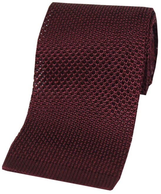 Stickad slips i silke - Wine