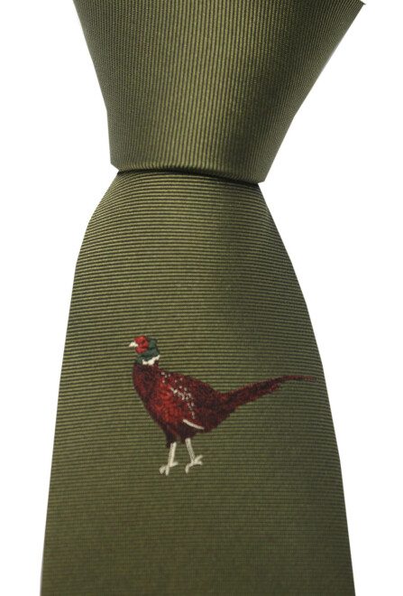 Standing Pheasant Green - Slips, Silke