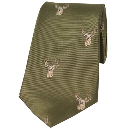 Stag Heads Green - Slips, Silke