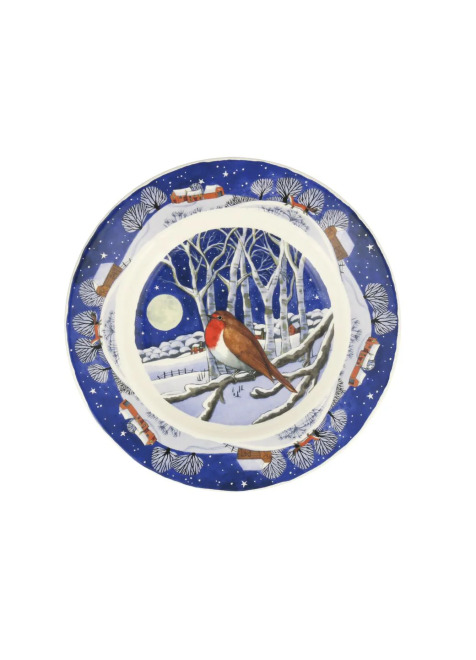Emma Bridgewater tallrik - Midnight Robin 22 cm