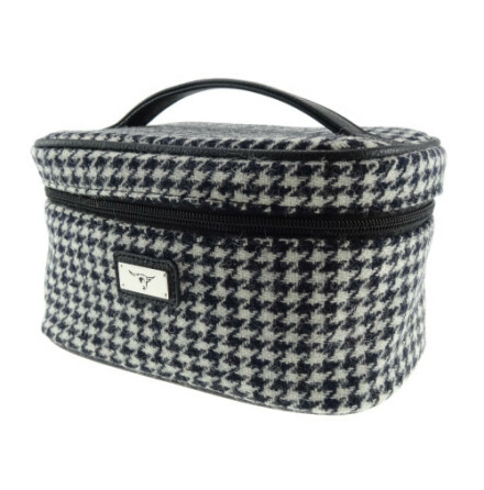 Cosmetic Bag Harris Tweed - Black Dogtooth