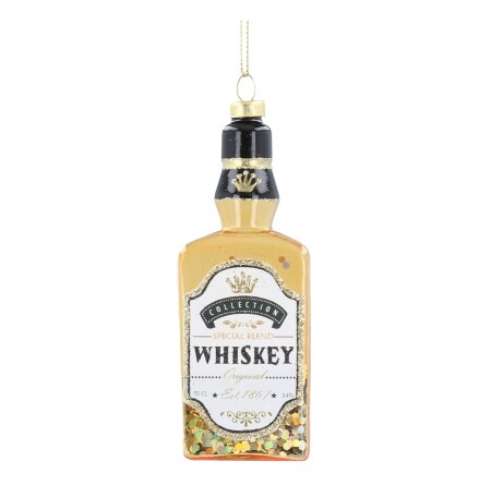 Whisky Bottle w Confetti - Julgransdekoration