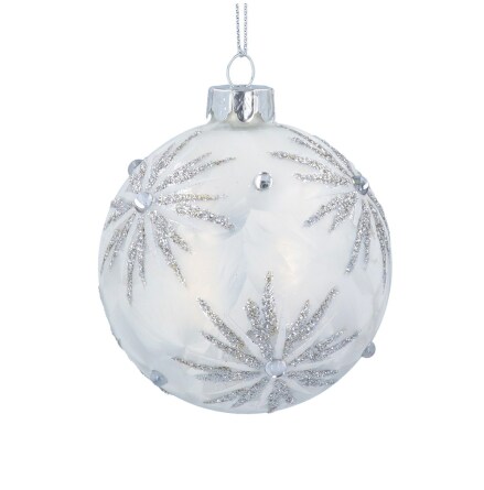 White w Sparkles/Jewels - Julgransdekoration