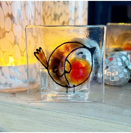 Small Christmas Robin - Ljushllare
