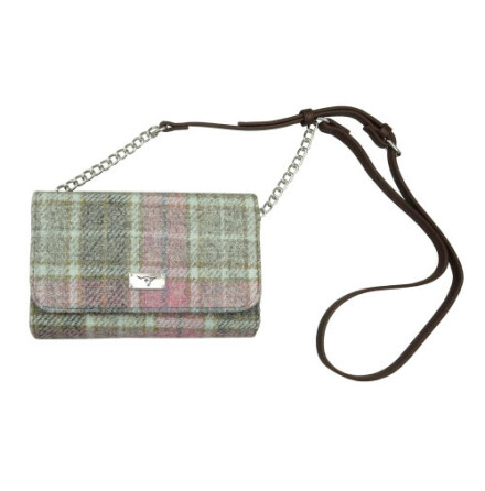 Shoulder Bag "Strathy" i Harris Tweed - Soft Pink Buchanan