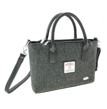Tote Bag "Brora" i Harris Tweed - Charcoal Herringbone