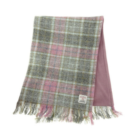 Harris Tweed Scarf - Soft Pink Buchanan