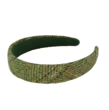 Harris Tweed Diadem - Green Herringbone