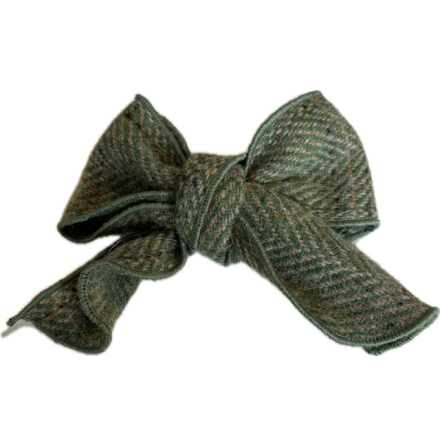Harris Tweed Rosettkl�mma - Green Herringbone