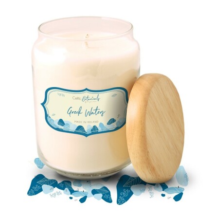 Celtic Candles Wood Top Pop - Greek Waters