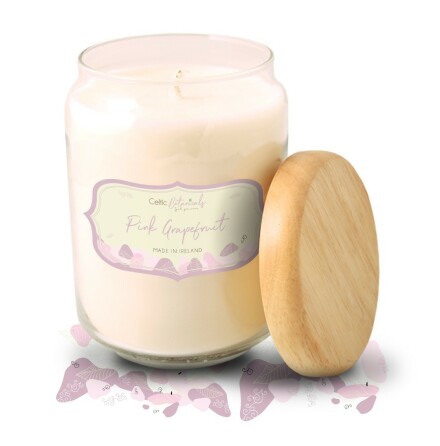 Celtic Candles Wood Top Pop - Pink Grapefruit