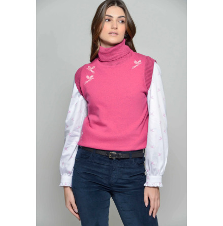 AMARA Hot Pink Pheasants - �rml�s tr�ja med polokrage