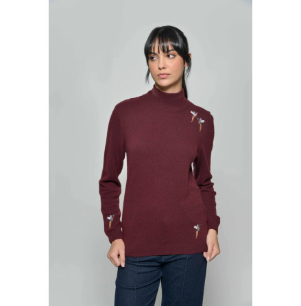 ADELE Burgundy - Soft Roll Neck