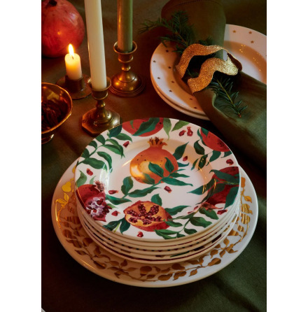 Emma Bridgewater tallrik - Festive Pomegranate Medium 22 cm