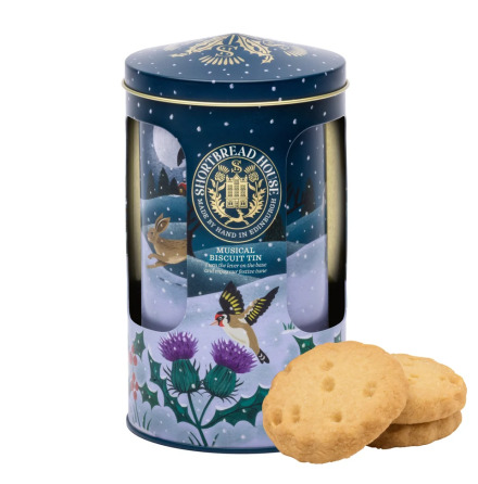 Shortbread - Sm�riga shortbreadkakor i spelande julburk - 140g